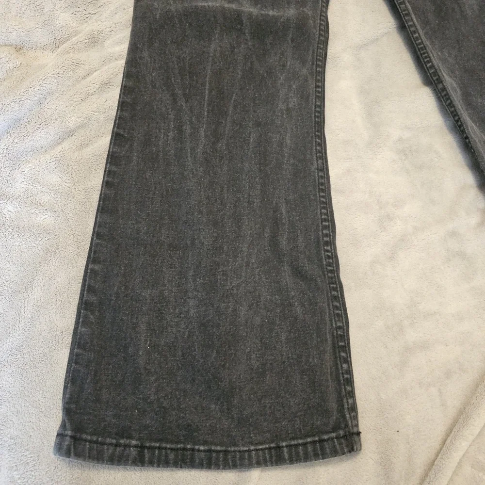 Vintage‎ Y2K Grunge Black Flared Women's Jeans 12 Retro Wide Leg Denim